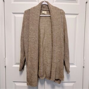 Pins and Needles Wool Blend Chunky Knit Pockets Long Cardigan Fall Brown Size M